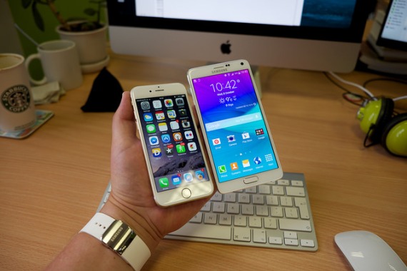 Samsung Galaxy Note 4, Apple iPhone 6