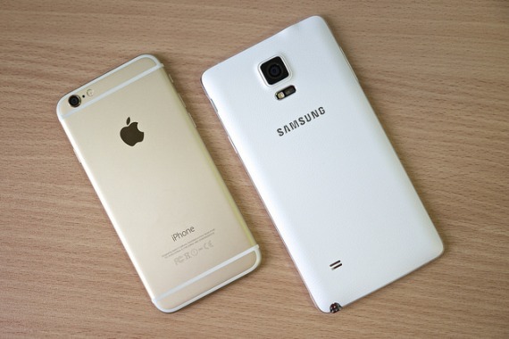 Samsung Galaxy Note 4, Apple iPhone 6